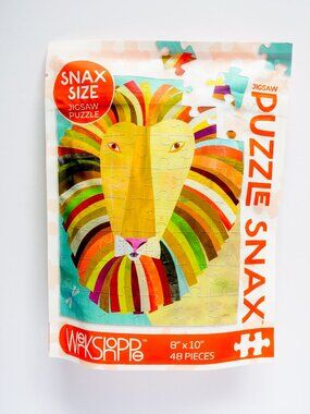 🌟 NEW 🌟 Puzzle Snax "Colorful Lion" 🦁 (48) Piece Jigsaw Puzzle by Werkshoppe